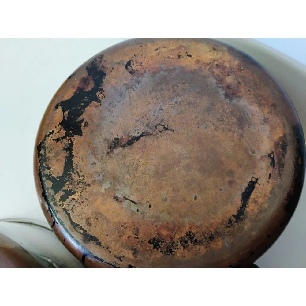 Vintage Revere Ware Pre-1968 Riverside CA Double Ring Copper Bottom Saucepan Set